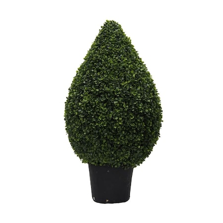 Dare2Decor UV Boxwood Teardrop Shaped Everyday Topiary in Pot - 36 in. DA592612